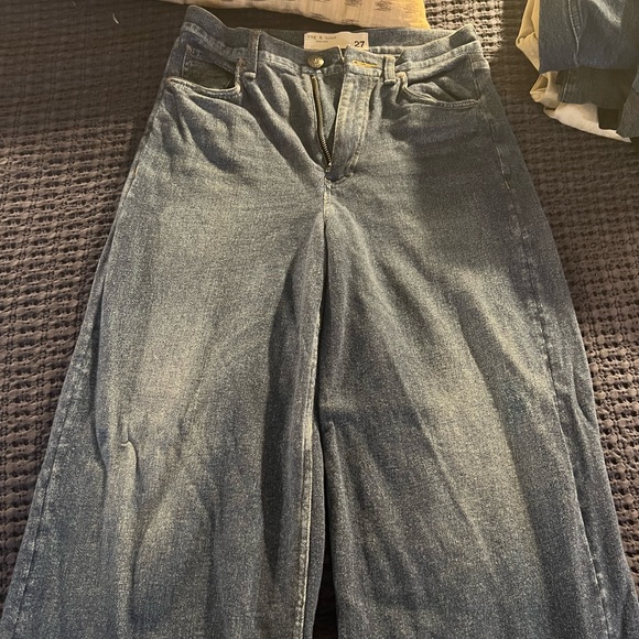 rag & bone Miramar Sofie Wideleg Pants (sweatpant jeans) - Picture 1 of 3